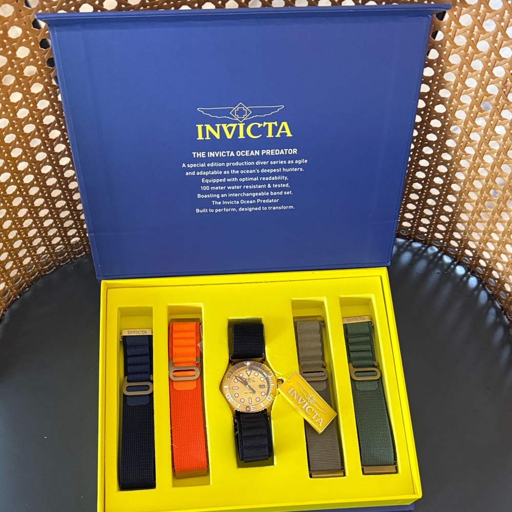 Invicta Ocean Predator Watch with Colorful Straps
